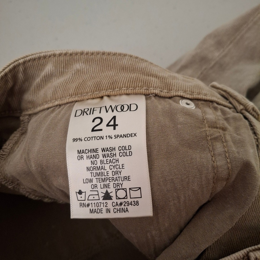 DRIFTWOOD Tan Wide Leg Jeans with Floral Panel - Picture 5 of 9